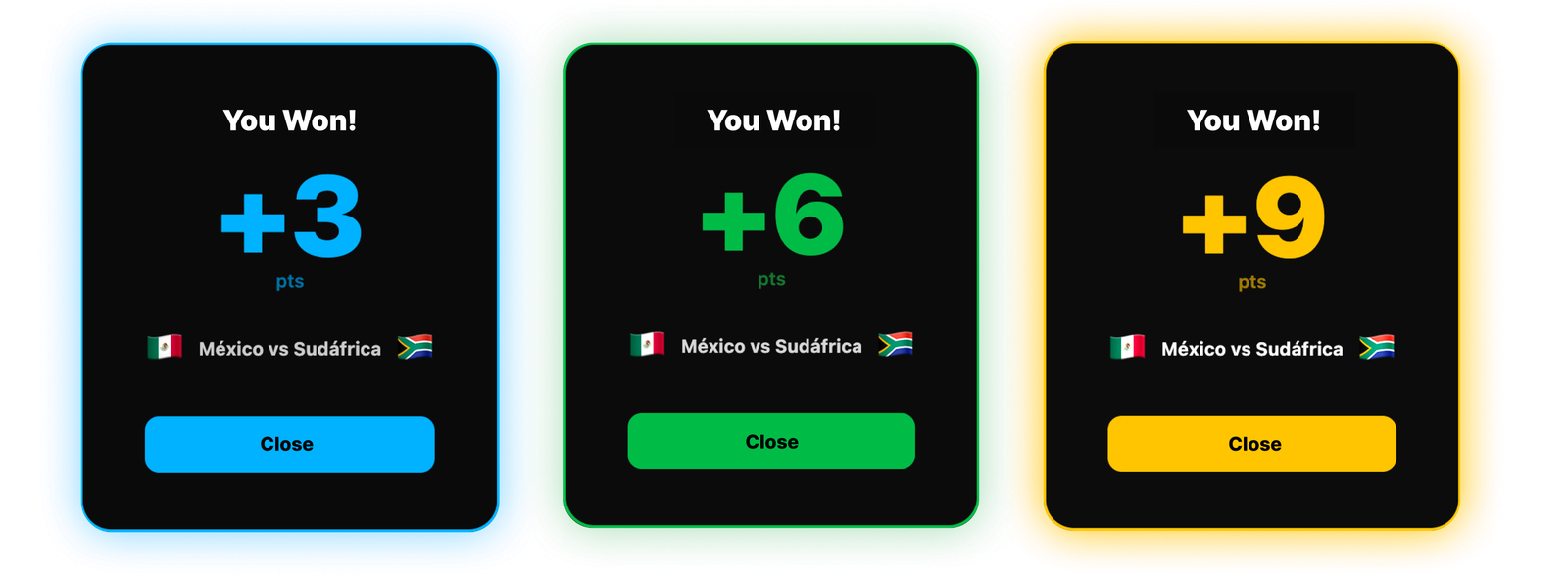 El Mundialazo live room, leaderboard updating during a match