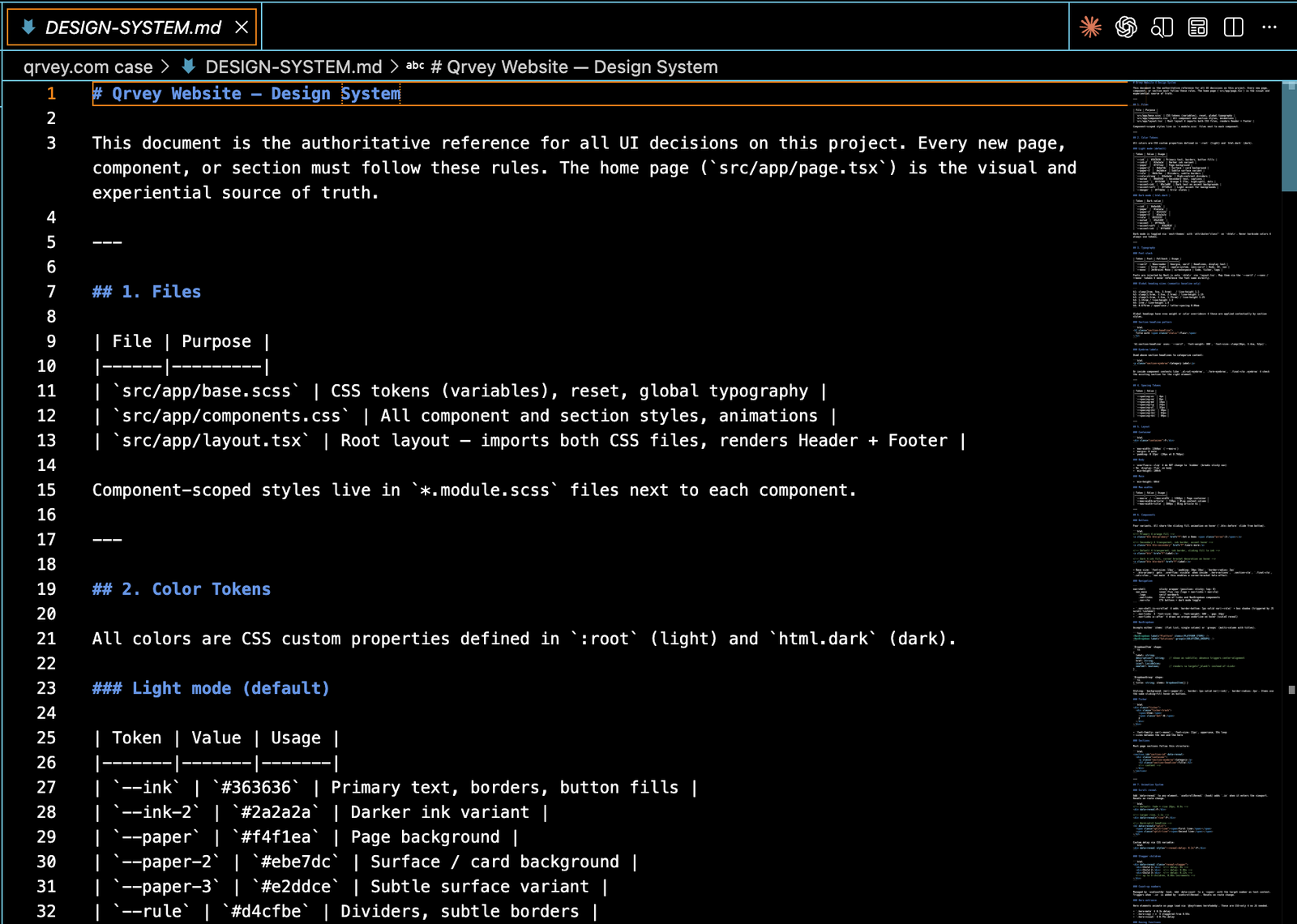 DESIGN-SYSTEM.md and style_guide.md instruction documents