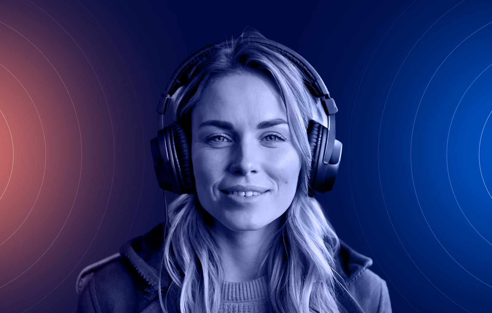 Brand template applied to a third portrait, keeping the treatment consistent across guests
