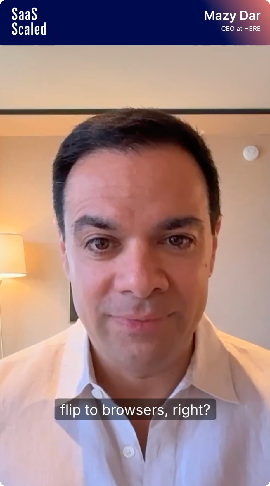 Short vertical cut with captions for LinkedIn and YouTube, featuring Mazy Dar, CEO at HERE