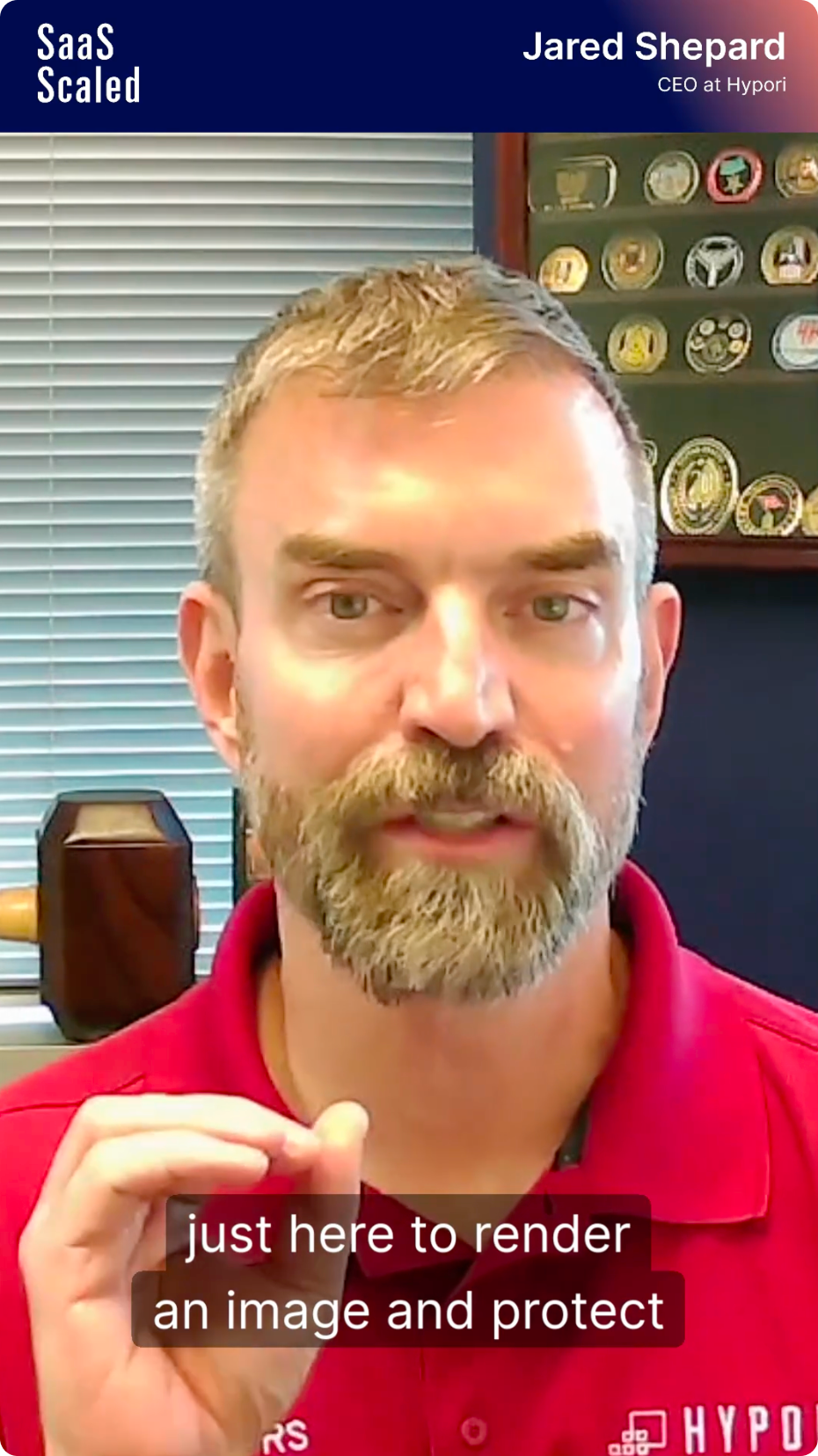 Short vertical cut with captions for LinkedIn and YouTube, featuring Jared Shepard, CEO at Hypori